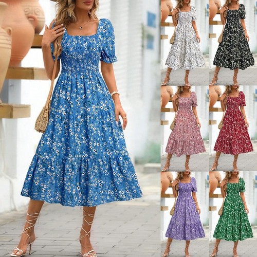 Womens summer boho floral long - boho,