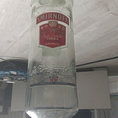 Smirnoff vodka empty glass - smirnoff,