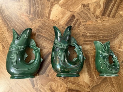 Vintage gurgling fish pitcher - vintage,