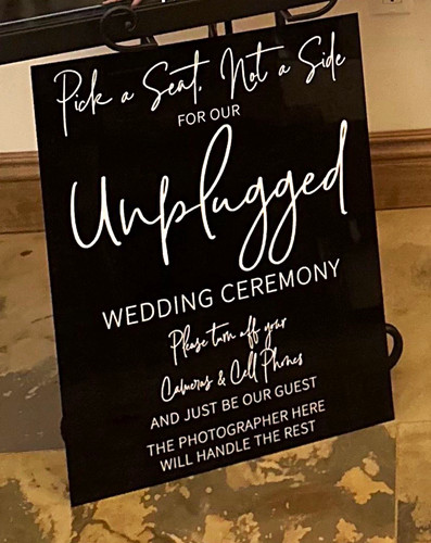 Unplugged wedding ceremony - unplugged,