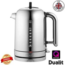 Dualit Classic Polished Durable Cordless Stainless Steel Silver Kettle 1.7L