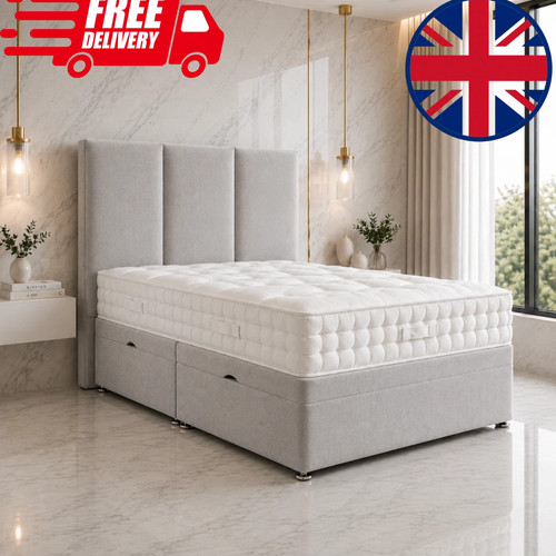 Plush velvet ottoman bed - velvet, frame