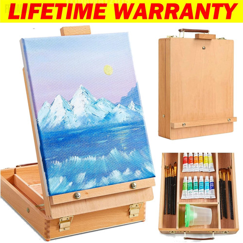 Wooden art easel box sketch - wooden,