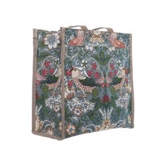 V&A Reusable Shopper Bag Strawberry Thief Signare Grey Tote Bag Floral Tapestry