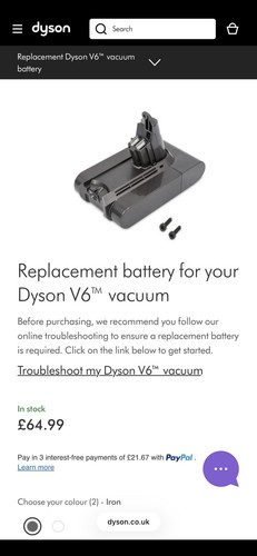 Genuine replacement battery - replacement,