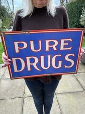 Pure Drugs Enamel Sign Rare