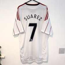 Liverpool 2010/2011 Away Shirt Suarez #7 Authentic Men’s Large