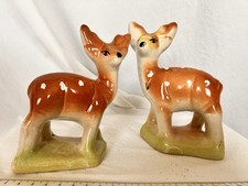 VINTAGE Painted PORCELAIN DEER