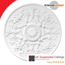 Lightweight Polyurethane Ornate Decorative Ceiling Rose - Imperial Iris 84cm