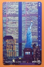 Twin Towers New York Telephone Card Phone Cards Vintage Retro Japanese Very Rare