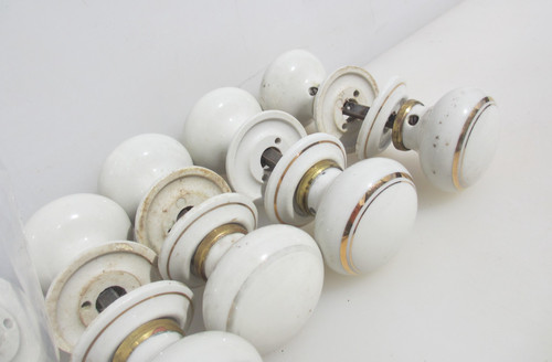 Antique ceramic door - door, knobs
