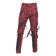 Bigbull Red Tartan Punk Bondage-Pants Gothic