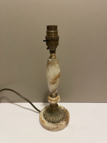 Vintage marble onyx table lamp - vintage,