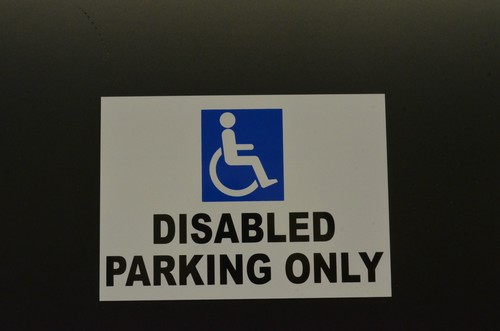 Disabled parking only - parking, sign