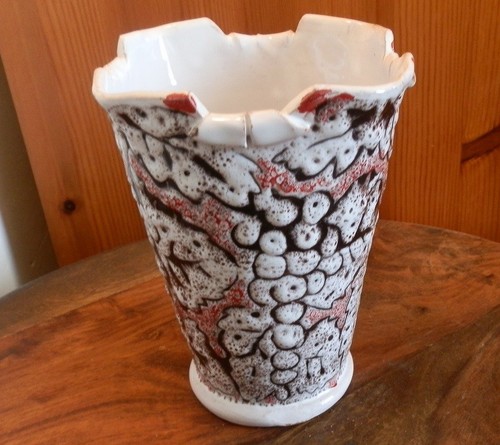 Vintage italian pottery vase - pottery,