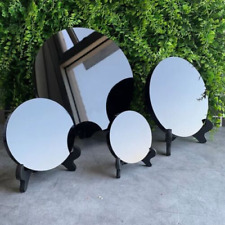 Black Obsidian Crystal Scrying Wafer Mirror Healing Energy Home Decoration Gift