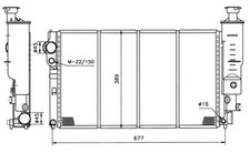 NRF Radiator for Peugeot 405 MI16 RFY(XU10J4Z) 2.0 August 1992 to August 1995