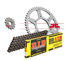 Suzuki TSR125 (TS125R-L,M,N,P,R,S,T) 90-96 DID Black Chain & JT Sprockets Kit
