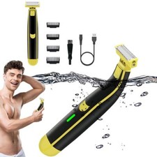 Full Body Washed Wet and Dry Shaver, Men's Electric Shaver Rotary Facial Shaver