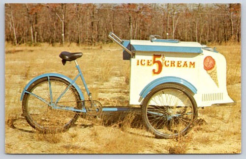 Vintage ice cream wagon - ice,