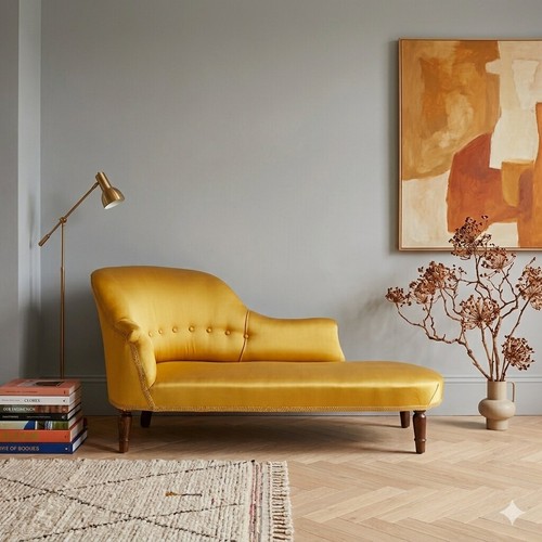 Antique sofa walnut - sofa, fabric