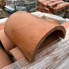New Orange Half Round Clay Roof Ridge Tile
