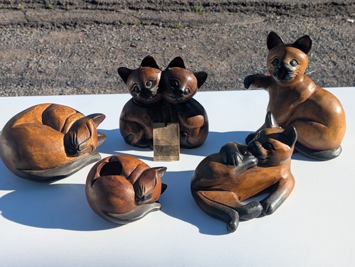 Large set hand carved - 5,