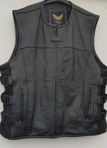 Leatherick mens black leather - leatherick,