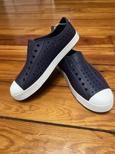NEW Native Jefferson Kids Size J6 Regatta Blue Shell White Water Shoes