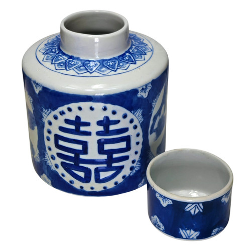 Chinese ginger jar cobalt blue - jar,