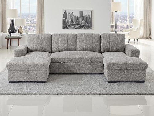 Shape corner sofa - bed, with