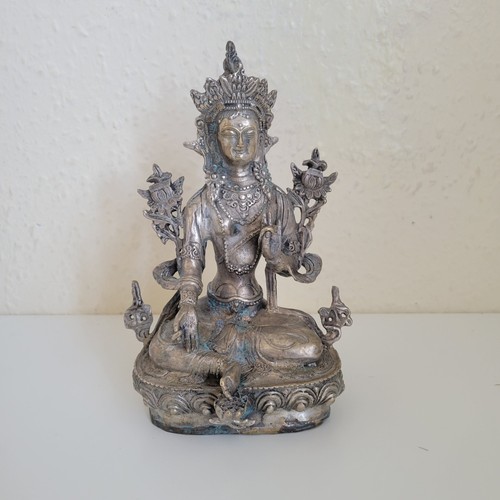 Antique tara buddha silver - tara,