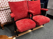 Set Of Two Vintage Cinema Seats