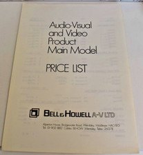 Bell & Howell AV Price List