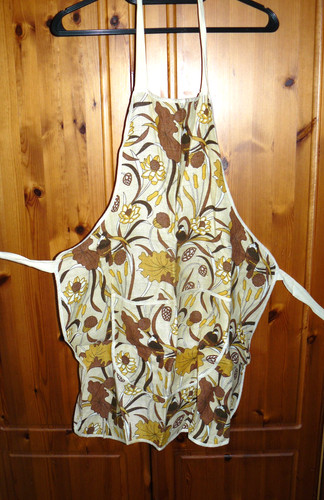Vintage brown yellow floral - brown/yellow,