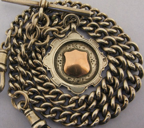 Antique solid silver double - silver,
