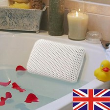Luxury Bath Spa Pillow White Relaxing Spongy Cushioned Head Neck Rest Bathroom