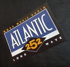 Atlantic 252 Sticker - Retro Reprint Pirate Radio Vinyl Sticker Long Wave Radio