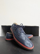 Men's Paul Smith Jeans Tersk Navy/Galaxy Leather Trainers/Sneakers/Brogues UK 11