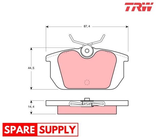 Brake pad set disc - disc, for