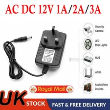 12V 1A 2A AC/DC UK Power Supply Adapter Safety Charger For LED Strip CCTV Camera