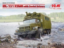 ICM 35524 Soviet ZiL-131 KShM with Soviet Drivers 1:35 Military Vehicle Model