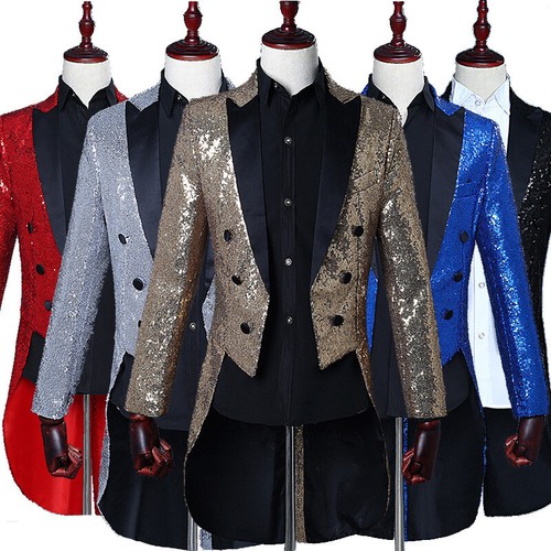 Men sequin tailcoat stage - men's,