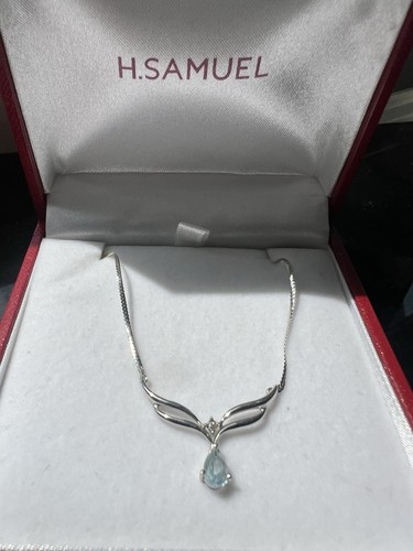 9ct white gold blue - 9ct,