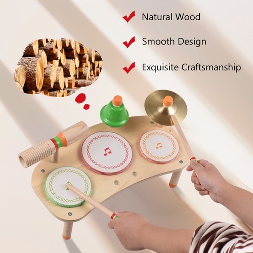 Kids drum set wooden - kids,