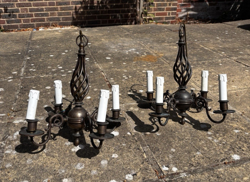 Pair vintage french arm - of,