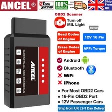 ANCEL Car OBD2 Scanner Bluetooth Diagnostic Tool Check Engine Fault Code Reader