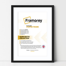 Thin Photo Frame Black Poster Frame Oak Walnut Silver Gold Narrow 2cm