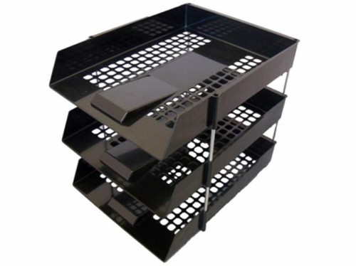 Black plastic trays - black,