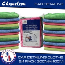 Microfibre Cloths 24 PACK Cleaning Dusters Car Polish Towels 240gsm  733 sold